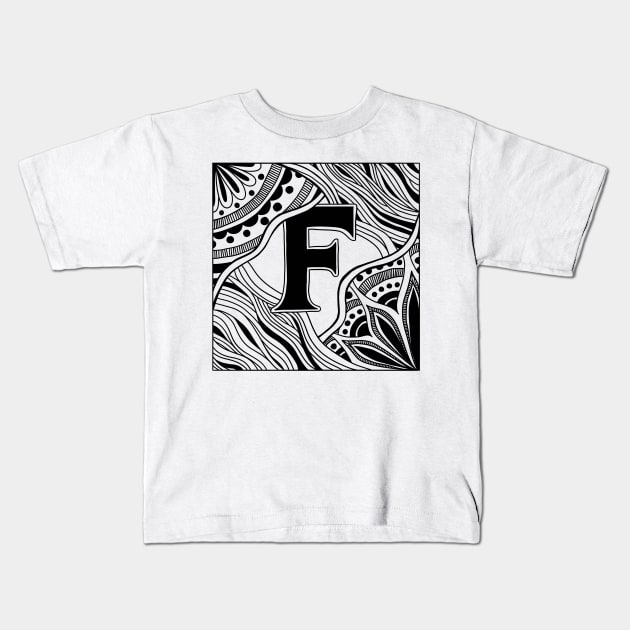 Initial F Kids T-Shirt by Anabeth's